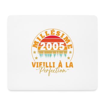 Millésime 2005, Cadeau D'anniversaire Vintage 2005 - Tapis de souris (format paysage) - blanc - Devant