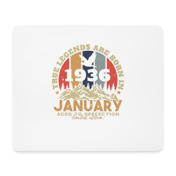 Birthday gift born in January 1936 - Mouse Pad (horizontal) - white - Front