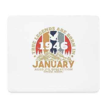 Cadeau D'anniversaire Nées En Janvier 1946 - Tapis de souris (format paysage) - blanc - Devant
