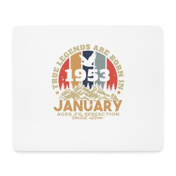 Geburtstagsgeschenk, geboren im Januar 1953 - Mousepad (Querformat) - Weiß - Vorne
