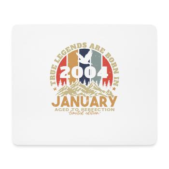 The legends were born in January 2004 Vintage - Mouse Pad (horizontal) - white - Front