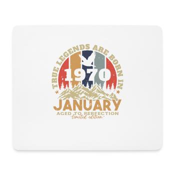 Cadeau D'anniversaire Nées En Janvier 1970 - Tapis de souris (format paysage) - blanc - Devant
