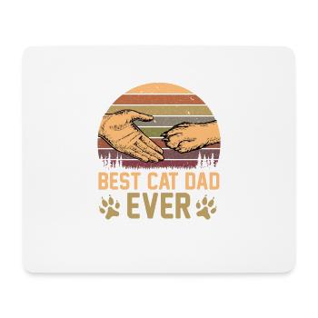 Beste Katze Papa aller Zeiten Retro Vintage Geschenk Frauen Männer - Mousepad (Querformat) - Weiß - Vorne