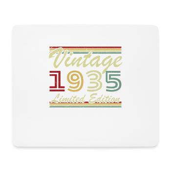 89. Geburtstag Vintage 1935 Retro - Mousepad (Querformat) - Weiß - Vorne