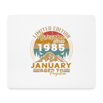 Geburtstagsgeschenke, geboren im Januar 1985 - Mousepad (Querformat) - Weiß - Vorne