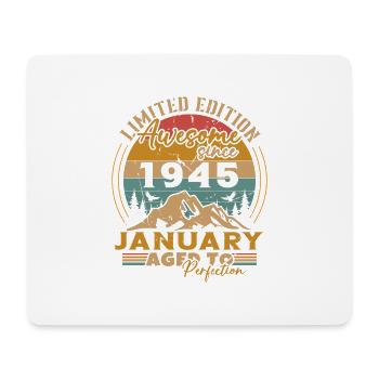 Geburtstagsgeschenk, geboren im Januar 1945 - Mousepad (Querformat) - Weiß - Vorne