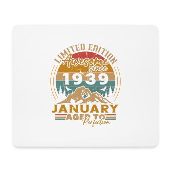 Birthday Gift Born In January 1939 - Mouse Pad (horizontal) - white - Front