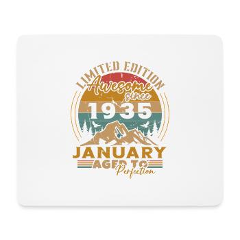 Birthday Gift Born In January 1935 - Mouse Pad (horizontal) - white - Front