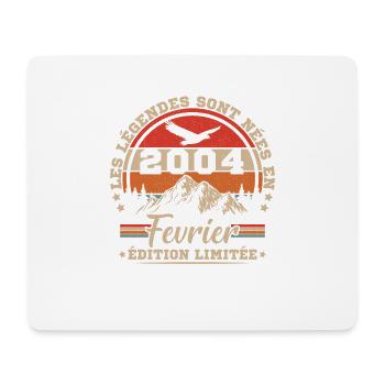 Cadeau D'anniversaire Nées En Février 2004 - Tapis de souris (format paysage) - blanc - Devant