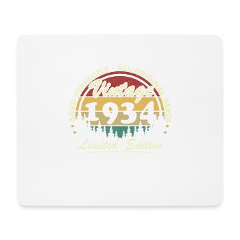 Vintage Geboren 1934 Jahrgang Geburtstag Retro - Mousepad (Querformat) - Weiß - Vorne