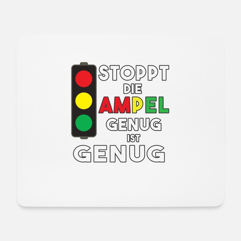 Stoppt die Ampel - genug ist genug - Mousepad (Querformat) - Weiß