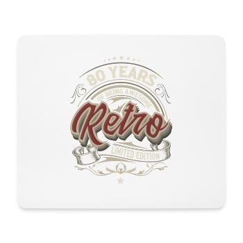 80 Year Anniversary Special Vintage Gift - Mouse Pad (horizontal) - white - Front