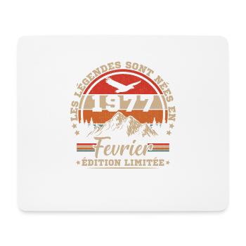 Cadeau D'anniversaire Nées En Février 1977 - Tapis de souris (format paysage) - blanc - Devant