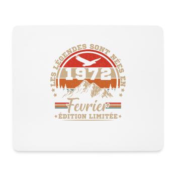 Cadeau D'anniversaire Nées En Février 1972 - Tapis de souris (format paysage) - blanc - Devant