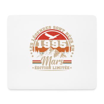 1995 March Vintage Birthday Gift - Mouse Pad (horizontal) - white - Front