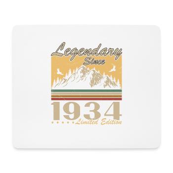 Légendaire depuis 1934 Vintage cadeau d’anniversaire - Tapis de souris (format paysage) - blanc - Devant
