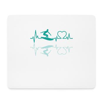 Ski nautique Heartbeat - Tapis de souris (format paysage) - blanc - Devant
