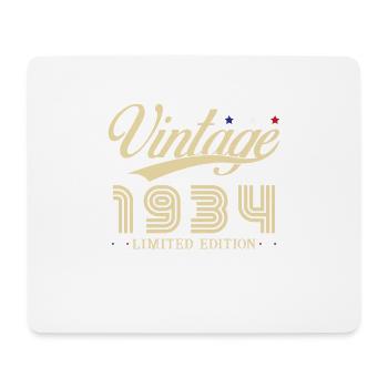 Vintage Rétro Anniversaire 1934 Cadeau - Tapis de souris (format paysage) - blanc - Devant