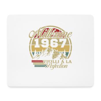 Millésime 1967, Cadeau D'anniversaire Vintage 1967 - Tapis de souris (format paysage) - blanc - Devant