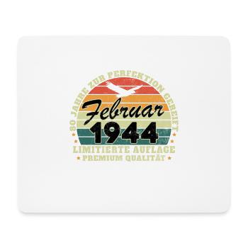 Vintage 1944 février rétro cadeau d’anniversaire - Tapis de souris (format paysage) - blanc - Devant