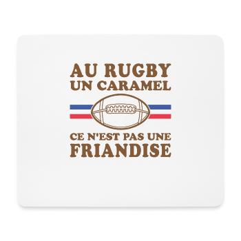 Im Rugby ist ein Karamell kein Genuss - Mousepad (Querformat) - Weiß - Vorne