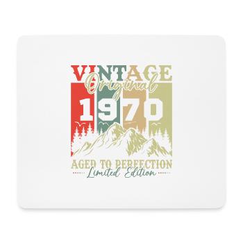 Original 1970's Vintage Birthday Retro - Mouse Pad (horizontal) - white - Front