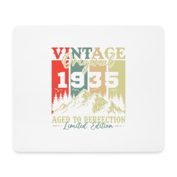 Original 1935 Vintage Cadeau Anniversaire Rétro - Tapis de souris (format paysage) - blanc - Devant