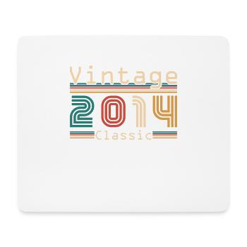 2014 Vintage Retro Geburtstagsgeschenk - Mousepad (Querformat) - Weiß - Vorne