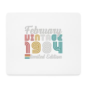 February 1984 Vinatge 1984 Birthday Gift - Mouse Pad (horizontal) - white - Front
