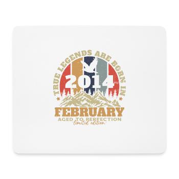 Februar 2014 Vintage Geburtstag 2014 Geschenk - Mousepad (Querformat) - Weiß - Vorne