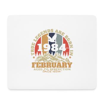 February 1984 Vinatge 1984 Birthday Gift - Mouse Pad (horizontal) - white - Front