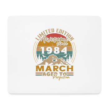 Vintage Mars 1984 Cadeau D'anniversaire 1984 - Tapis de souris (format paysage) - blanc - Devant