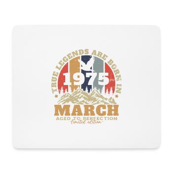 March 1975 Vintage Birthday Gift - Mouse Pad (horizontal) - white - Front