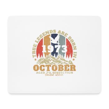 October 1973 Vintage Birthday Gift - Mouse Pad (horizontal) - white - Front