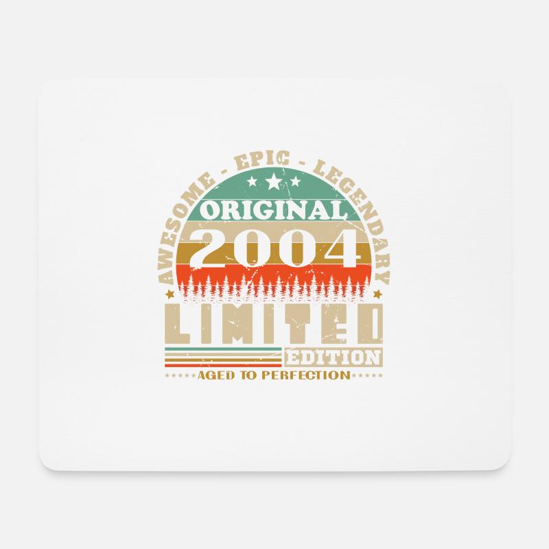 Original Vintage 2004 Retro Jubiläumsgeschenk - Mousepad (Querformat) - Weiß