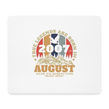 August 2007 Vintage Retro Birthday Gift - Mouse Pad (horizontal) - white - Front
