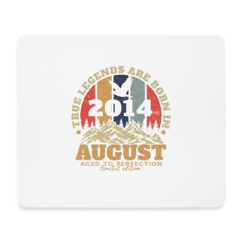 August 2014 Vintage Retro Geburtstagsgeschenk - Mousepad (Querformat) - Weiß - Vorne