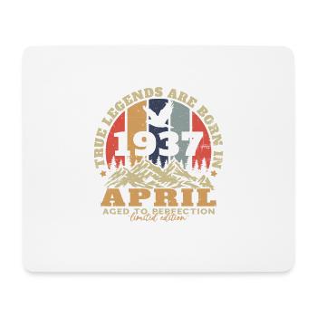 April 1937 Vintage Geburtstagsgeschenk - Mousepad (Querformat) - Weiß - Vorne