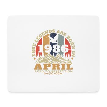 April 1986 Vintage Geburtstagsgeschenk - Mousepad (Querformat) - Weiß - Vorne