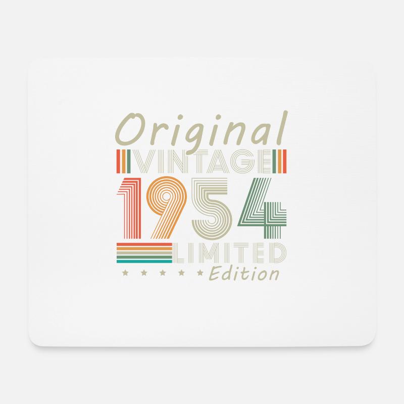 Original 1954 Jahrgang Vintage Geburtstag Geschenk - Mousepad (Querformat) - Weiß