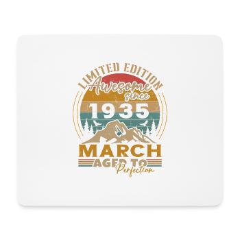 March 1935 Vintage Birthday Gift - Mouse Pad (horizontal) - white - Front