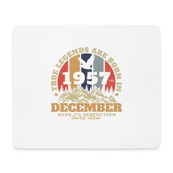 Décembre 1957 Vintage Retro Cadeau D’anniversaire - Tapis de souris (format paysage) - blanc - Devant