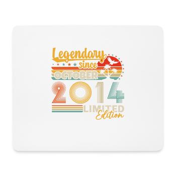 Oktober 2014 Vintage Retro Geburtstagsgeschenk - Mousepad (Querformat) - Weiß - Vorne