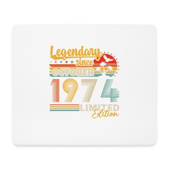Oktober 1974 Vintage Retro Geburtstagsgeschenk - Mousepad (Querformat) - Weiß - Vorne