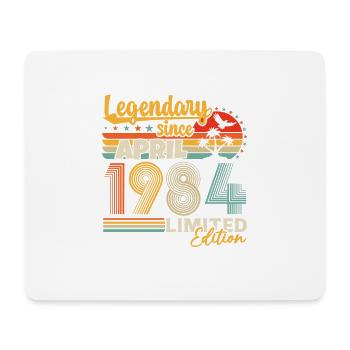 April 1984 Vinatge 1984 Birthday Gift - Mouse Pad (horizontal) - white - Front