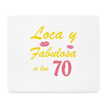Crazy and Fabulous at 70 - Mouse Pad (horizontal) - white - Front
