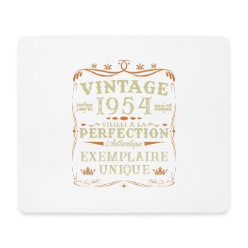 70 Ans 1954 Vintage Rétro Cadeau D'anniversaire - Tapis de souris (format paysage) - blanc - Devant