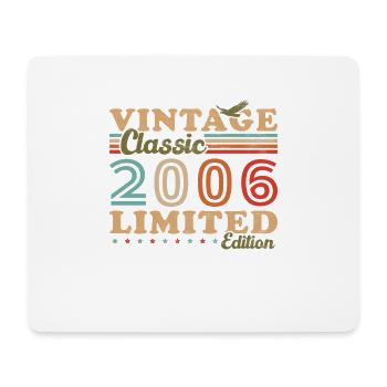 Jahrgang 2006 Retro 2006 Geburtstagsgeschenk - Mousepad (Querformat) - Weiß - Vorne