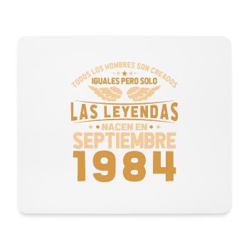 Les Legends sont nés en septembre 1984 - Tapis de souris (format paysage) - blanc - Devant