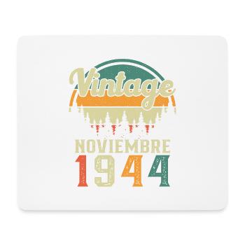 Novembre 1944 Vintage Rétro Anniversaire - Tapis de souris (format paysage) - blanc - Devant